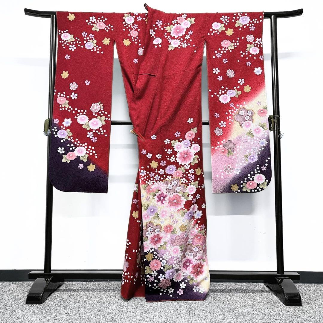 振袖６点セット　銀通し　金駒刺繍　金彩　晴れの日　成人式　着物　064w p