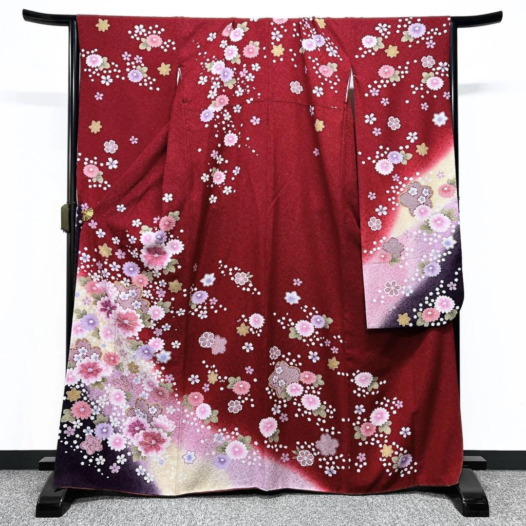 振袖６点セット　銀通し　金駒刺繍　金彩　晴れの日　成人式　着物　064w p