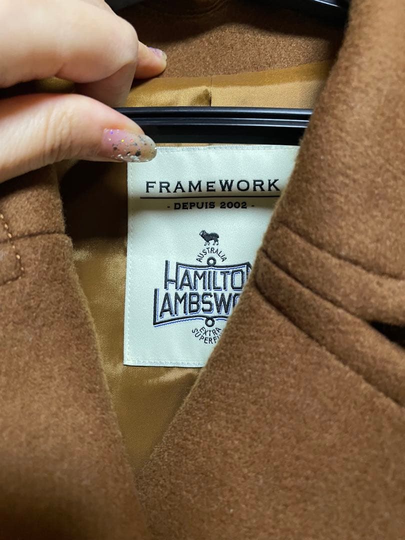フレームワーク ハミルトンダブルチェスターコート 1度短時間着用 美品