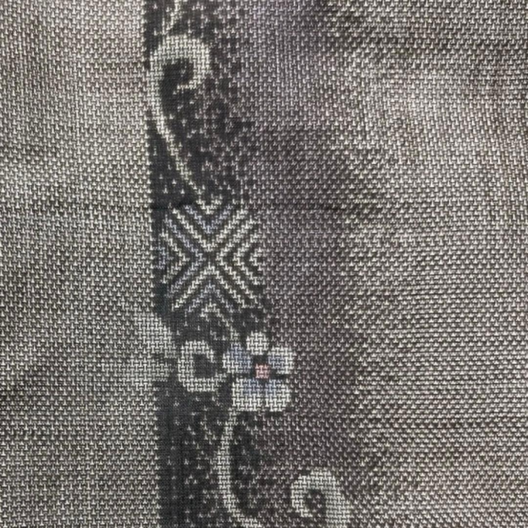 小紋　大島紬　縦縞　唐草　小花　抽象模様　着物　093a d