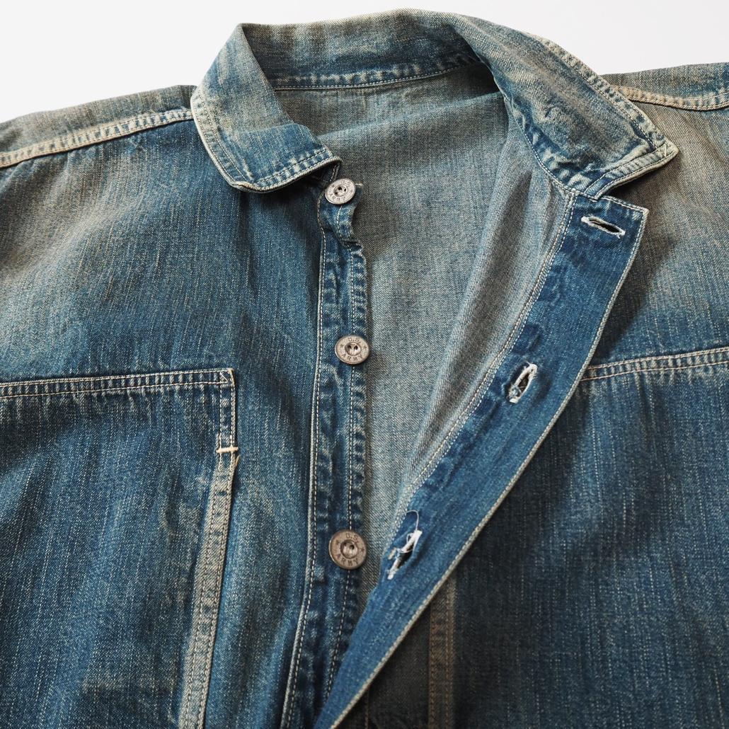 BEAMS BOY別注 バズリクソンズ USED DENIM PULLOVER