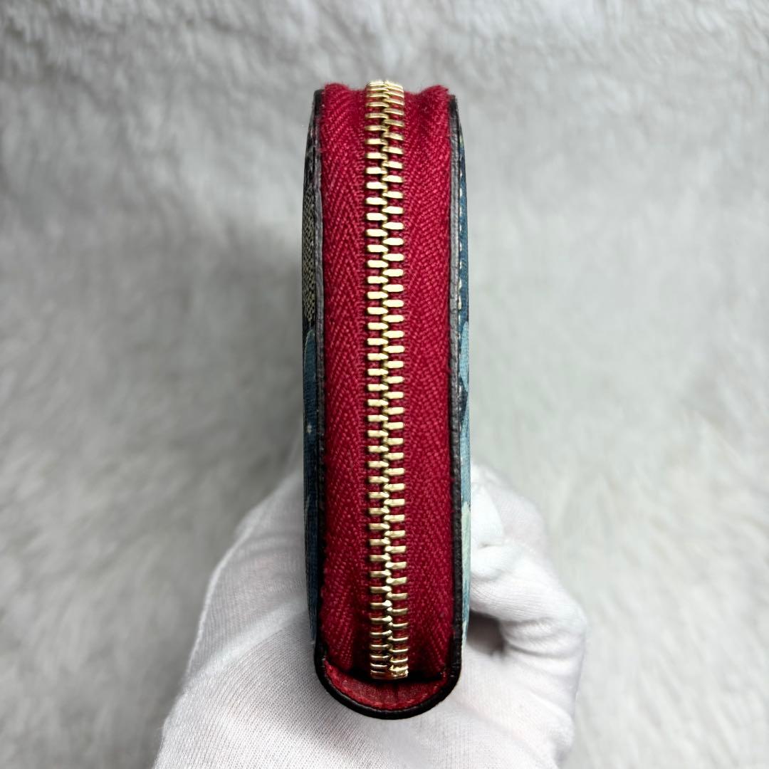 ✨極美品✨ グッチ 長財布 ブルームス GG柄 ラウンドファスナー PVC 花柄