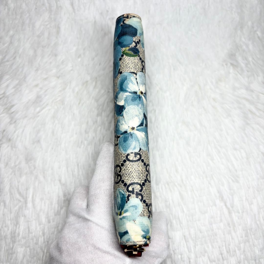 ✨極美品✨ グッチ 長財布 ブルームス GG柄 ラウンドファスナー PVC 花柄