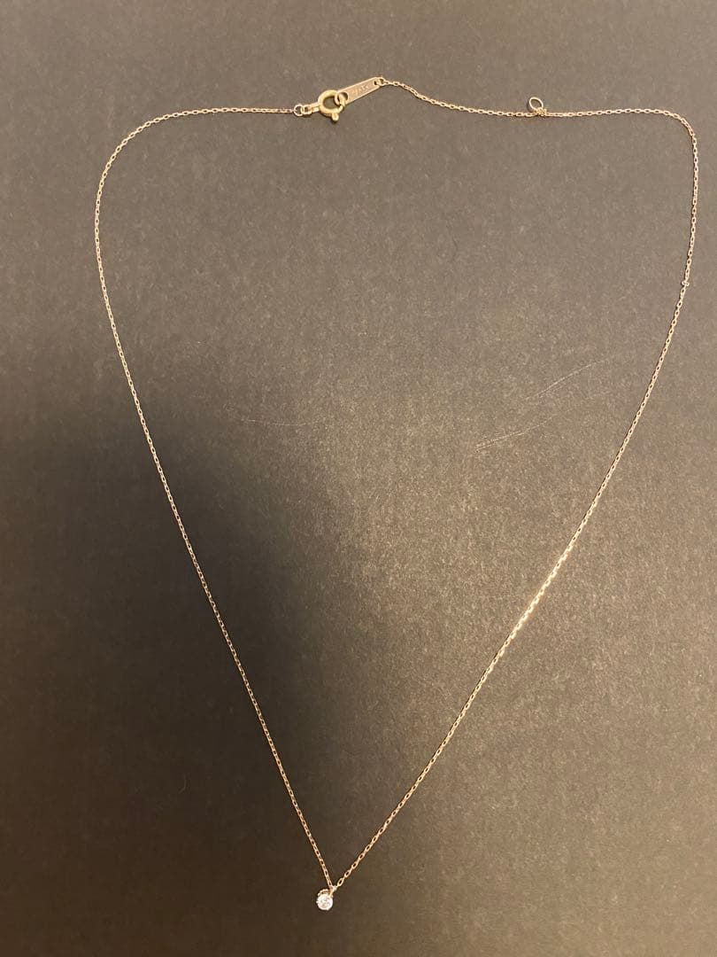 【agete】　K18ピンクゴールドネックレス