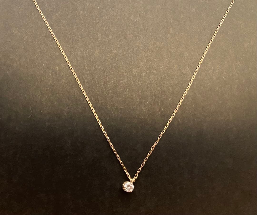 【agete】　K18ピンクゴールドネックレス