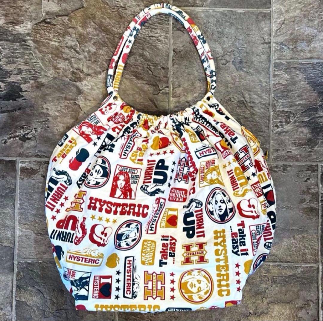 【極美品】HYSTERIC GLAMOUR ヒスガール ロゴ ポーチ付きバッグ大