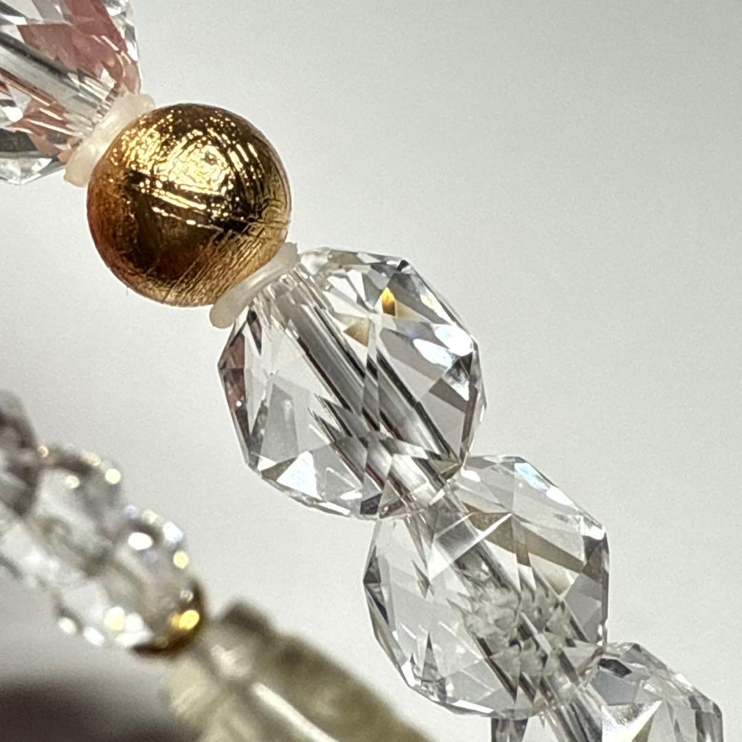 宇宙の叡智と運命の扉を開く｜九眼リビアングラス天珠×ギベオン×水晶ブレスレット