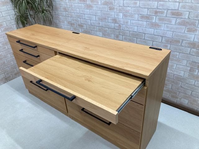 カウンター　キッチン　国産　レンジ台　収納　ナチュラル　２本セット　新品