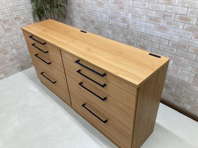 カウンター　キッチン　国産　レンジ台　収納　ナチュラル　２本セット　新品