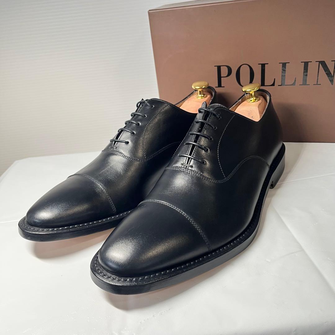 【美品】ポリーニ ストレートチップ 内羽根 レザー ビジネスシューズ 26