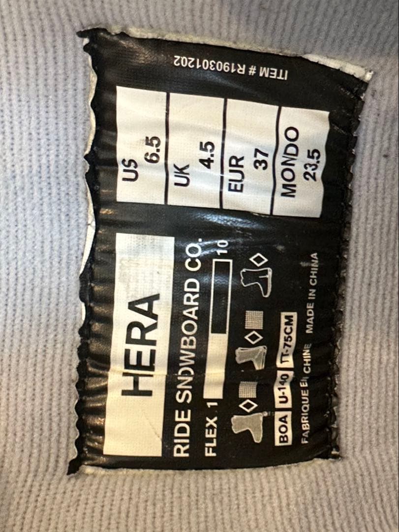 RIDE HERA ライド ヘラ　スノーボードブーツ