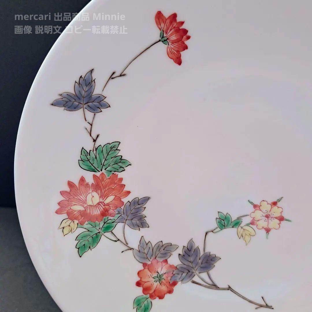 有田焼★高麗庵 清六窯★人間国宝★中村清六『白磁色絵一方押皿』★未使用