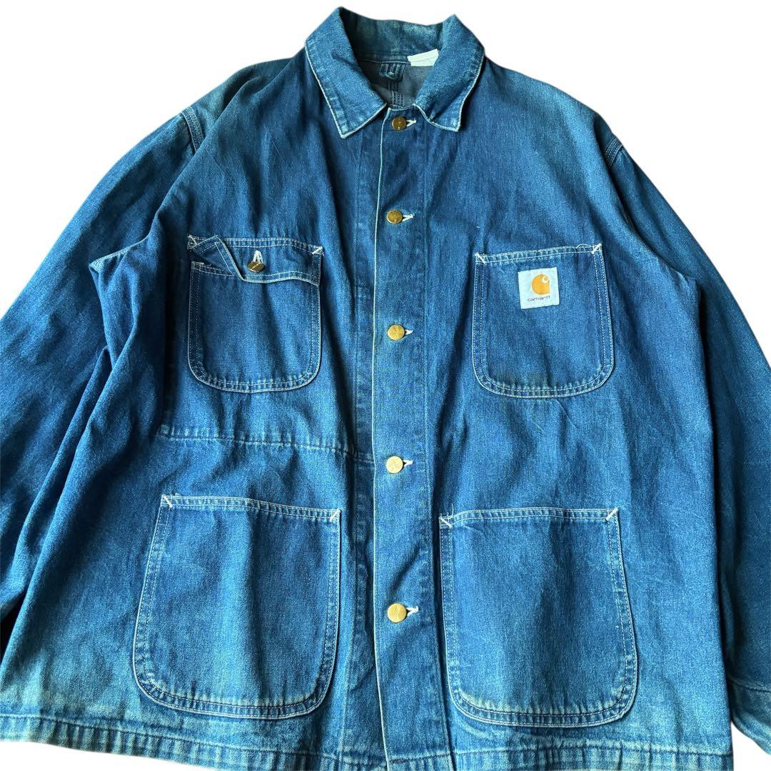 90s Carhartt usa製 カバーオール　デニムジャケット　フェード