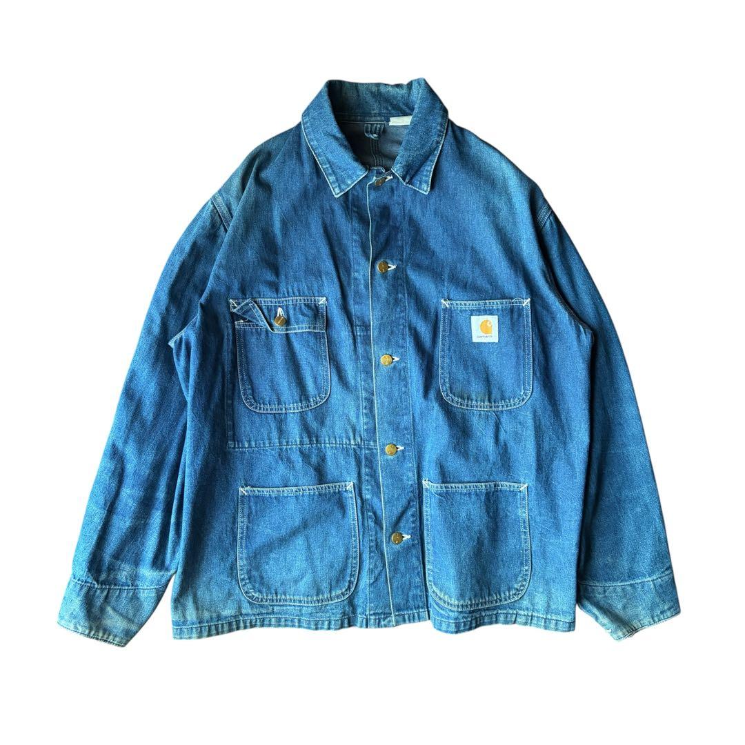 90s Carhartt usa製 カバーオール　デニムジャケット　フェード