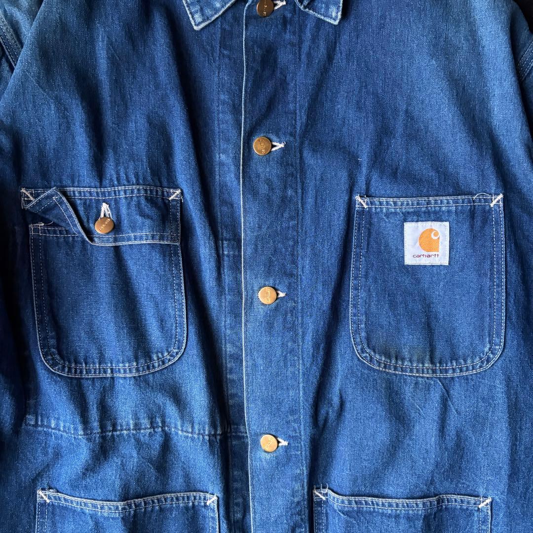 90s Carhartt usa製 カバーオール　デニムジャケット　フェード