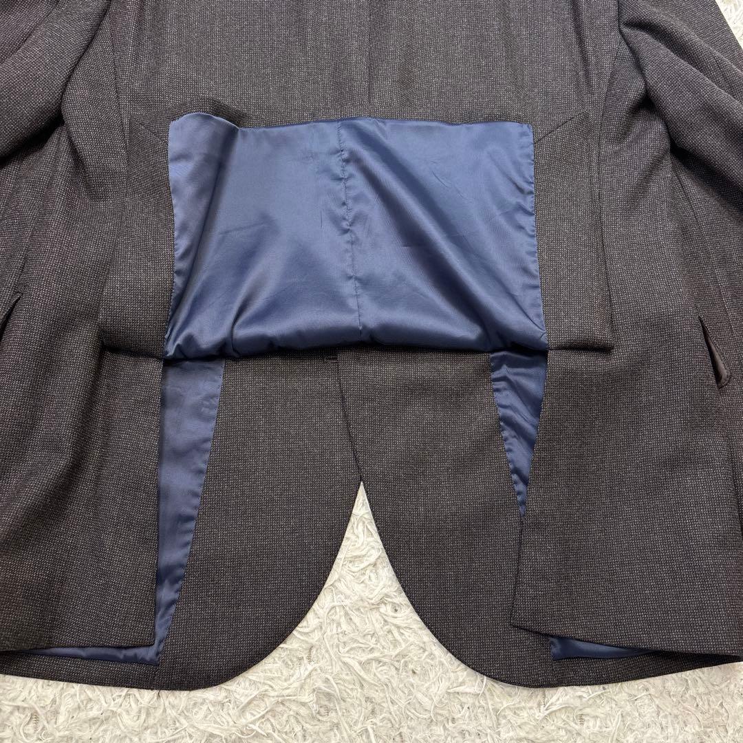 未使用級☆【アレキサンダージュリアン】フィンテス生地　3ピース　濃茶　AB4 M