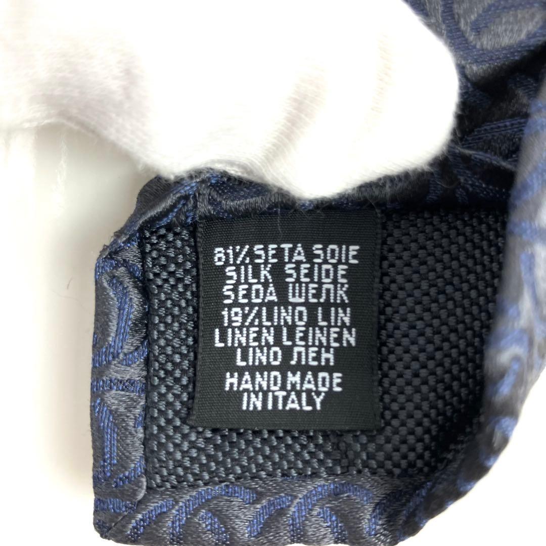 Ohsan　未使用級　シャネル　ネクタイ　ロゴ　ココマーク総柄　ソリッド