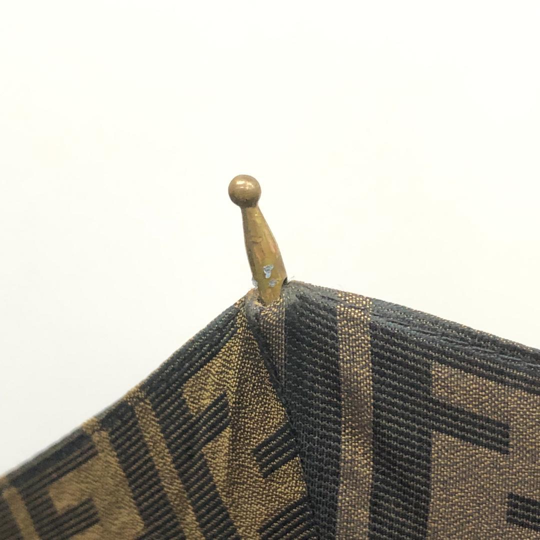 【未使用保管品】11D553/フェンディ/雨傘/ズッカ柄/FFロゴ/茶/オールド