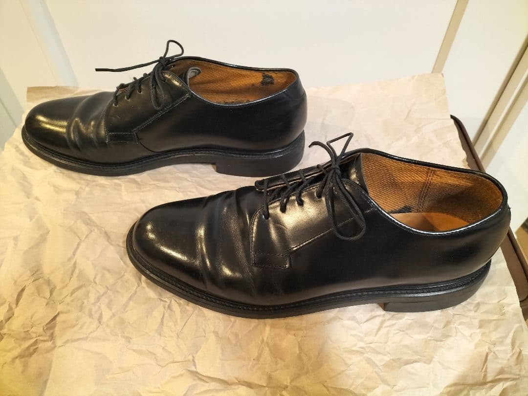 BATES（ベイツ）黒本革シューズ USA製　9程度？（26.5〜27cm）