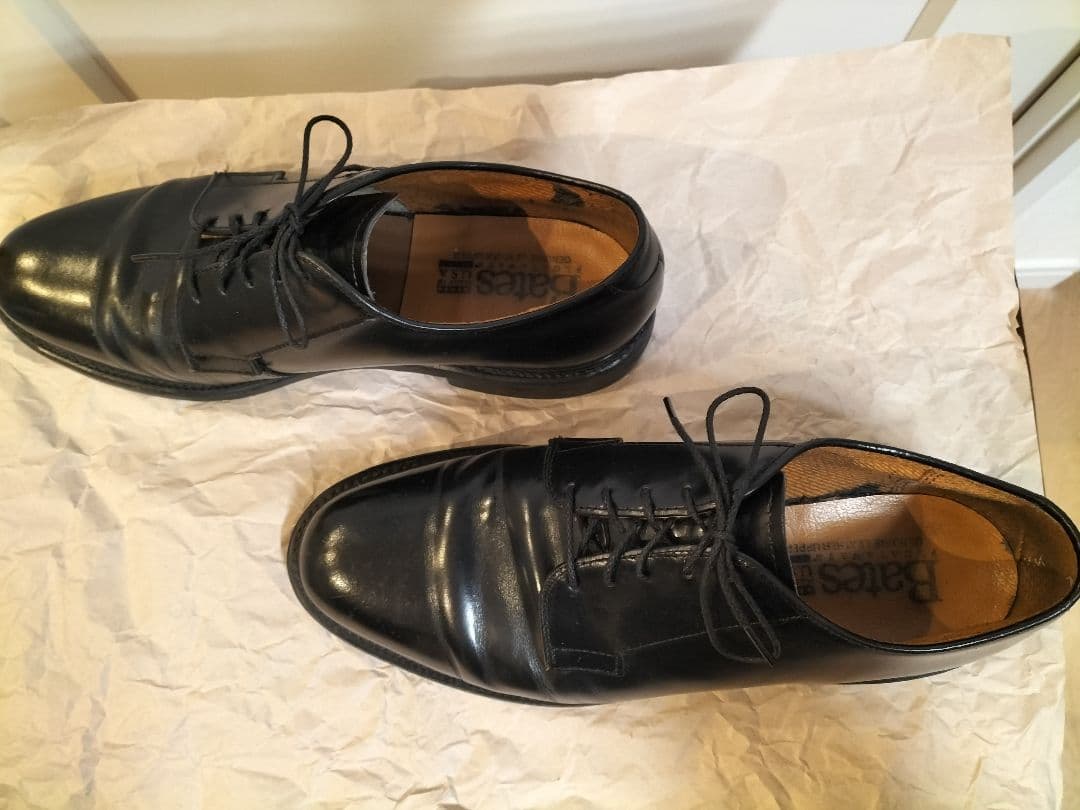 BATES（ベイツ）黒本革シューズ USA製　9程度？（26.5〜27cm）