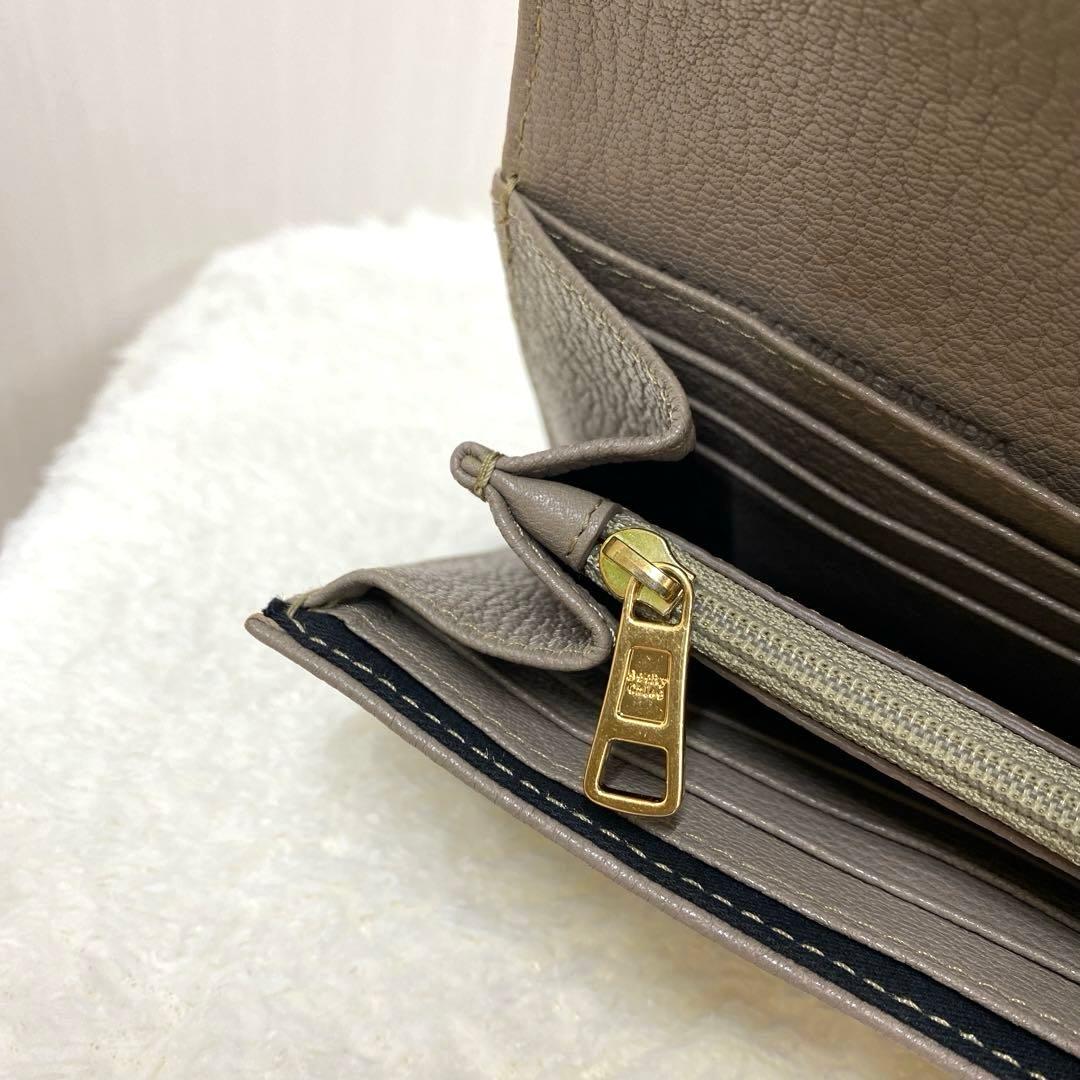 【最終セール美品】see by Chloe グレーレザー 長財布 シーバイクロエ