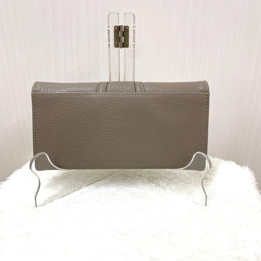【最終セール美品】see by Chloe グレーレザー 長財布 シーバイクロエ