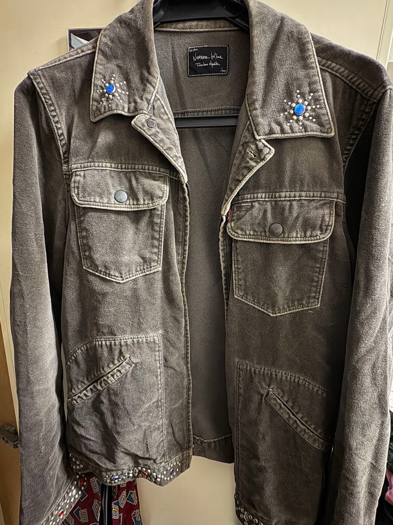 Number (N)ine カート期 スタッズシャツジャケット グレー サイズ3