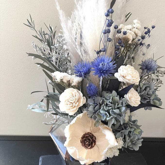 A109さま専用＾＾ブルーグリーンのグラデーション紫陽花スワッグ（ブーケ） L