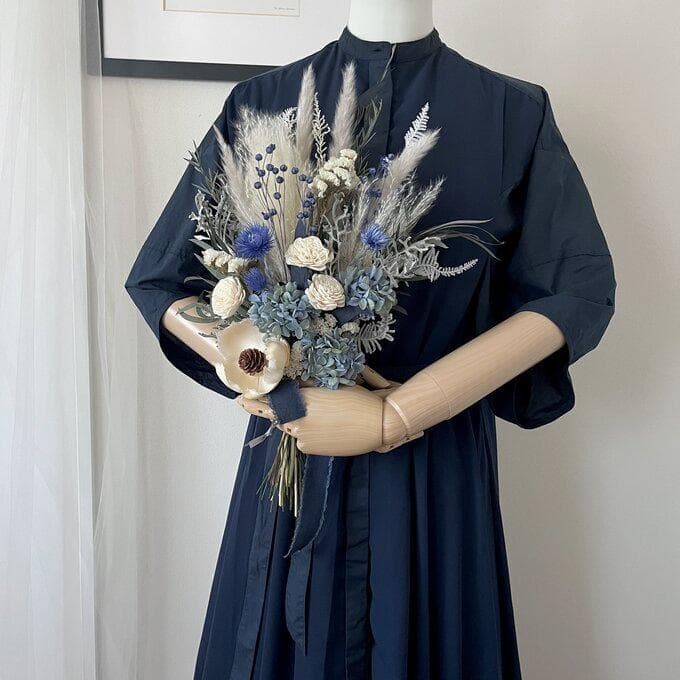 A109さま専用＾＾ブルーグリーンのグラデーション紫陽花スワッグ（ブーケ） L