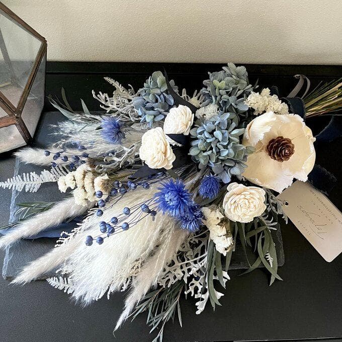 A109さま専用＾＾ブルーグリーンのグラデーション紫陽花スワッグ（ブーケ） L