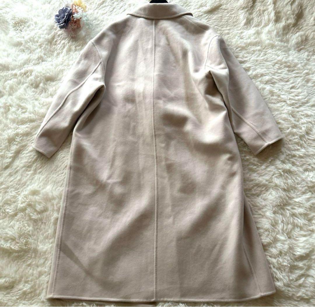 【新品】23区 マンテコ社　春　ロングコート ウエストベルト　アイボリー 36