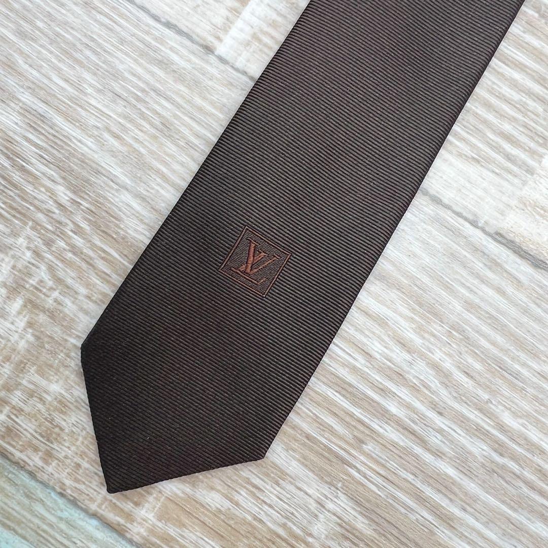 LOUIS VUITTON 　ルイヴィトン　ネクタイ　LV　マルティエ　ブラウン