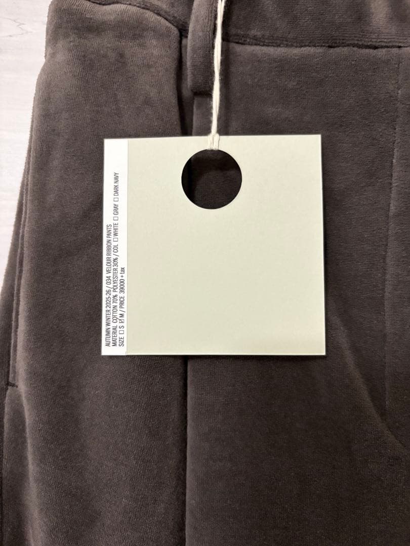 TENNE HANDCRAFTED MODERN ベロアリボンパンツ　グレーM