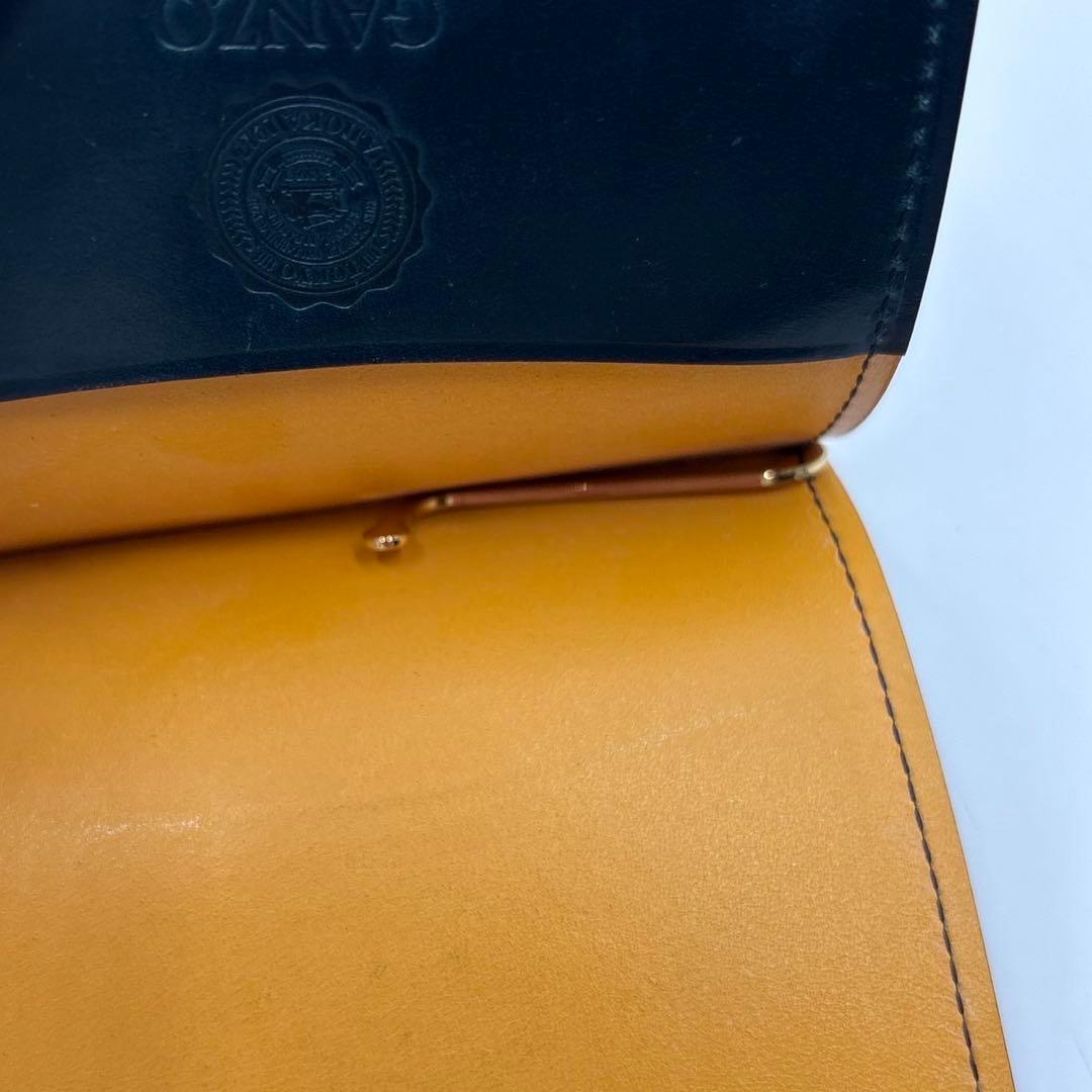 美品 ガンゾ シェルコードバン2 マネークリップ ギャランティカード 箱付き