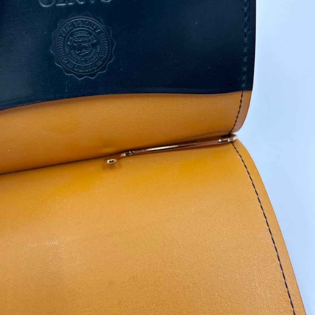 美品 ガンゾ シェルコードバン2 マネークリップ ギャランティカード 箱付き