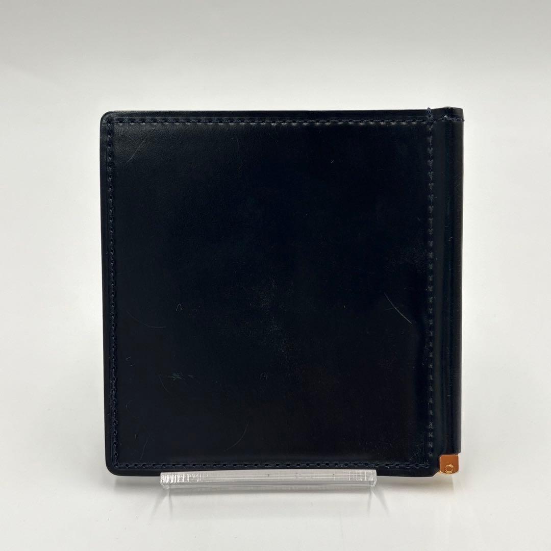 美品 ガンゾ シェルコードバン2 マネークリップ ギャランティカード 箱付き