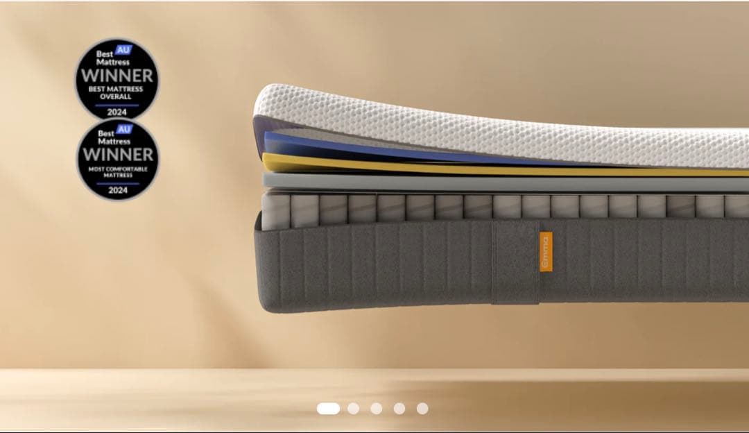 【美品】エマスリープ　マットレス V2 セミダブル　プロテクター付