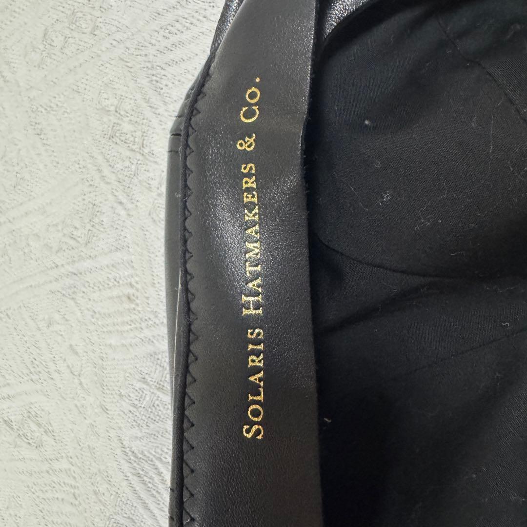SOLARIS & CO. ブラックレザーキャスケット 21AW01005