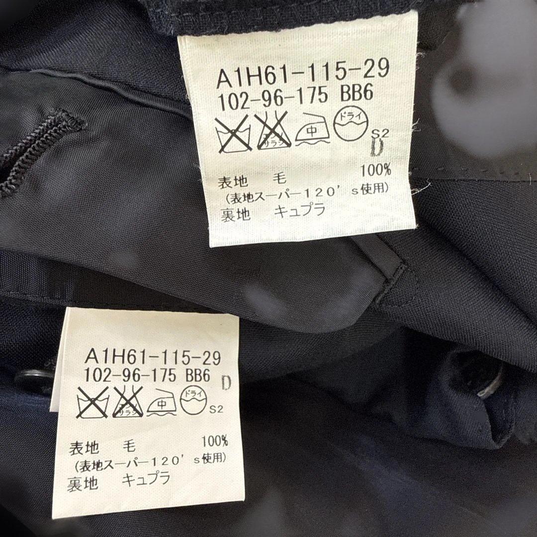 BURBERRYネイビー お受験　七五三　卒業　メンズスーツ　ウールBB6