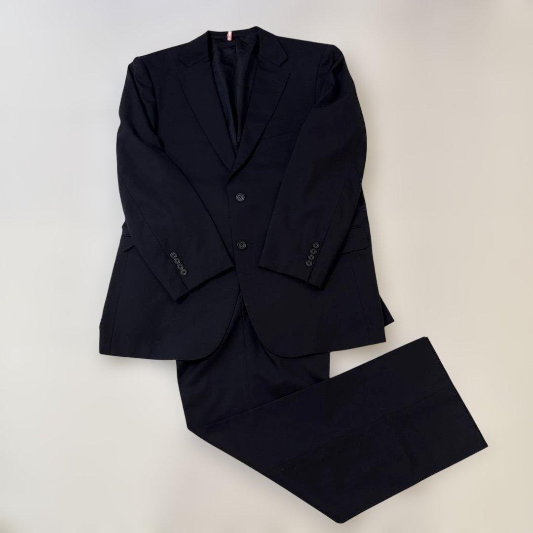 BURBERRYネイビー お受験　七五三　卒業　メンズスーツ　ウールBB6