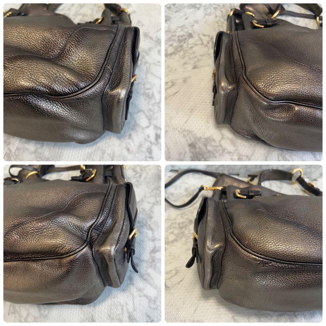 PRADA プラダ ヴィッテロダイノ レザー ワンショルダーバッグ ポーチ付き