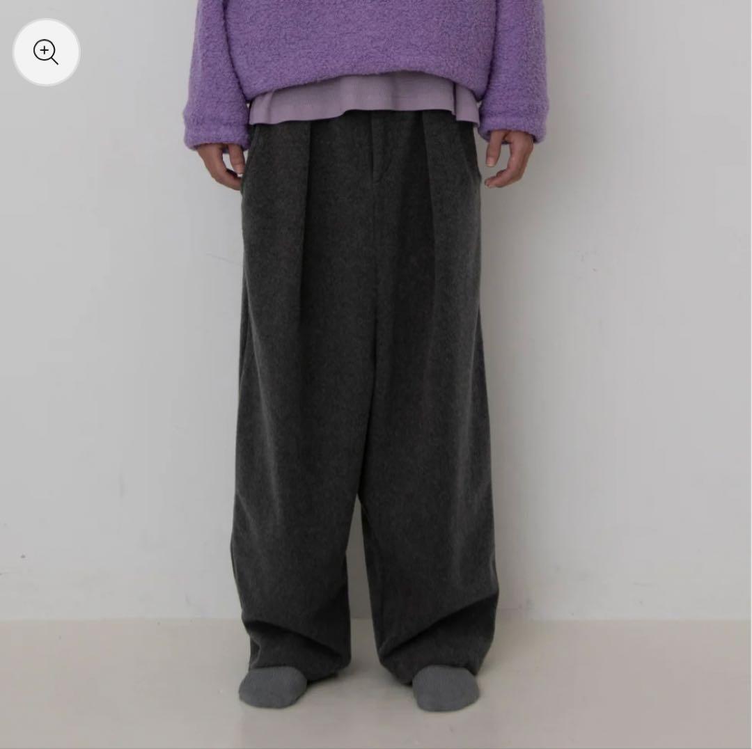 sunset 傑　MOSSA WOOL WIDE SAROUEL SLACKS