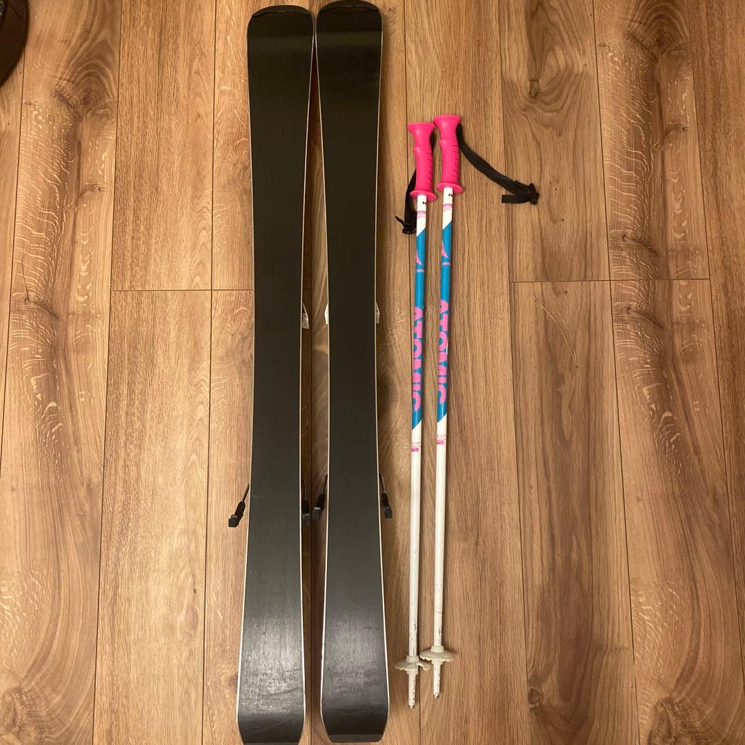 ATOMIC スキー 110 ビンディング、ストック付