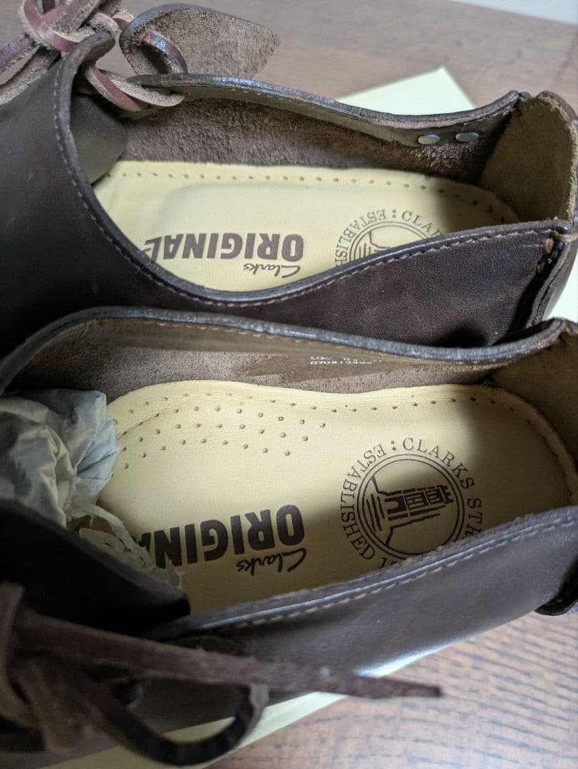 新品クラークス　希少　ダークブラウン モカシンシューズ