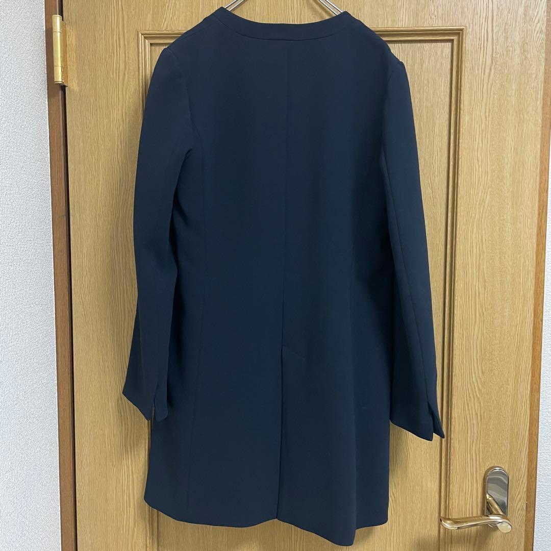 SOEJU ソージュロングノーカラージャケット　ネイビーサイズM