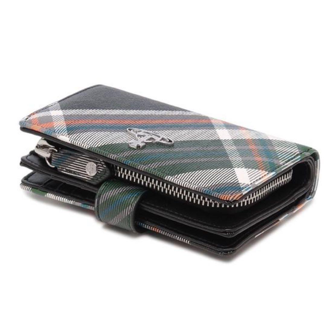 ヴィヴィアンウエストウッド 二つ折り財布 ダービー グリーン マルチカラー　新品