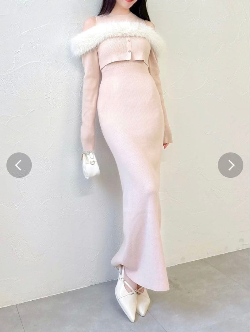 dazzlin オフショルファードッキングニットワンピース 新品未使用タグ付き