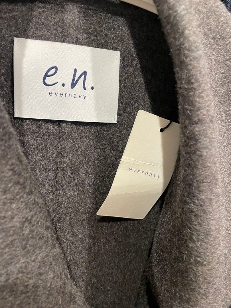 evernavy ウールリバーPコート チャコール S
