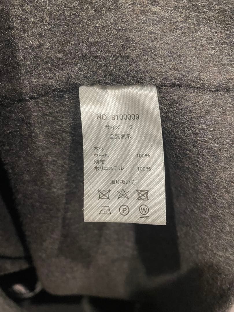 evernavy ウールリバーPコート チャコール S