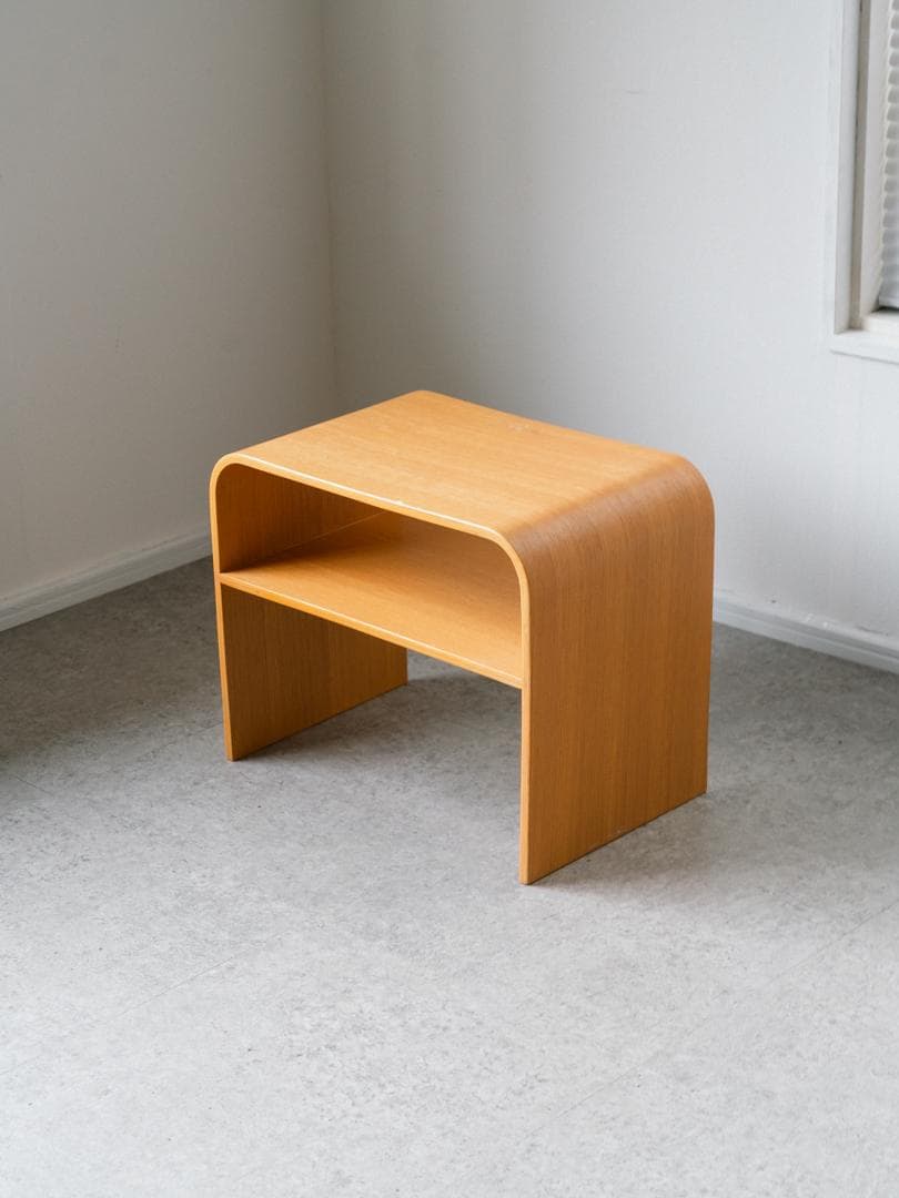 モダン 2WAY 曲木 サイドテーブル 収納 スツール　ミッドセンチュリーレトロ